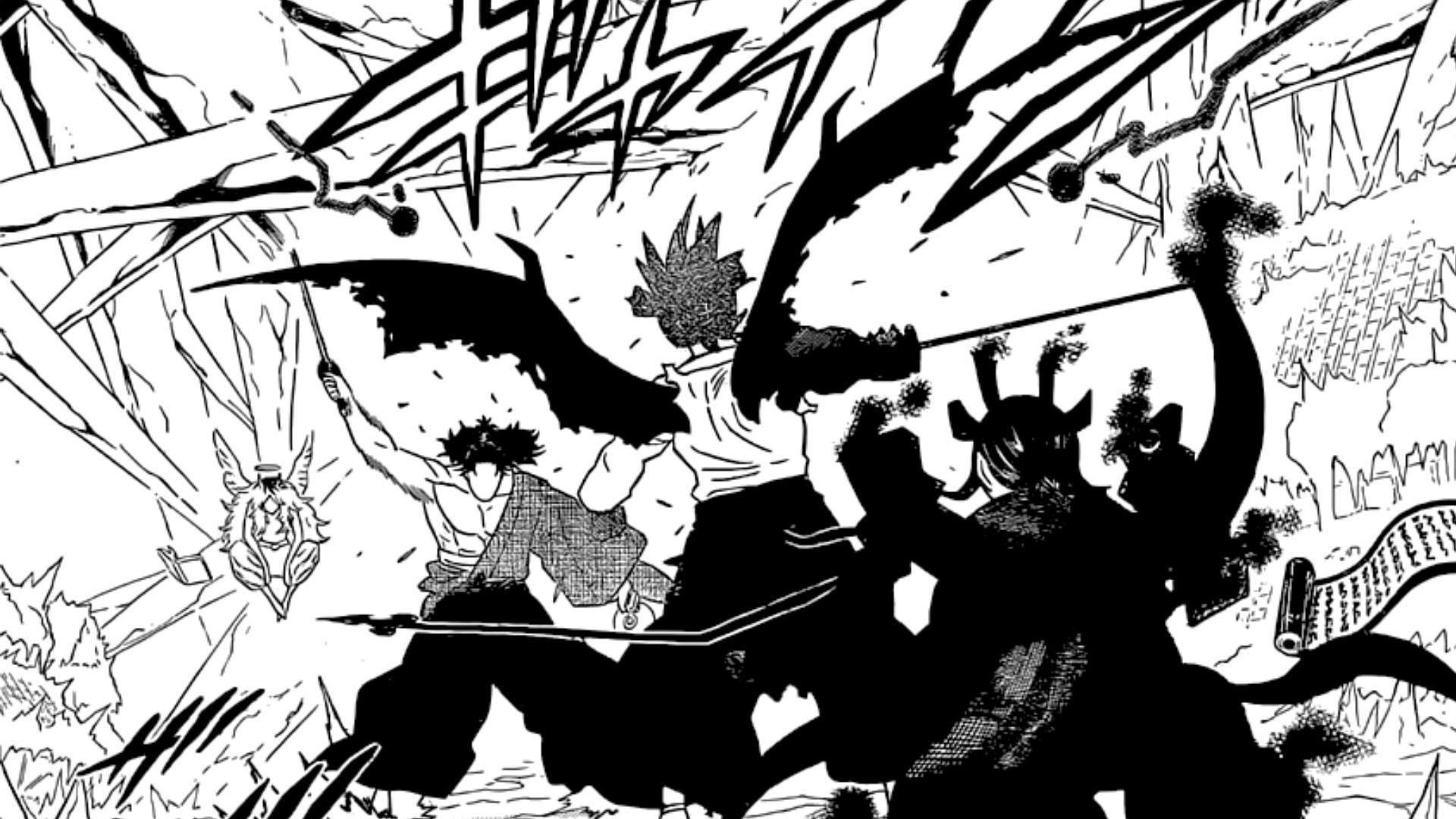 Asta rescuing Ichika in Black Clover chapter 348 (Image via Shueisha)